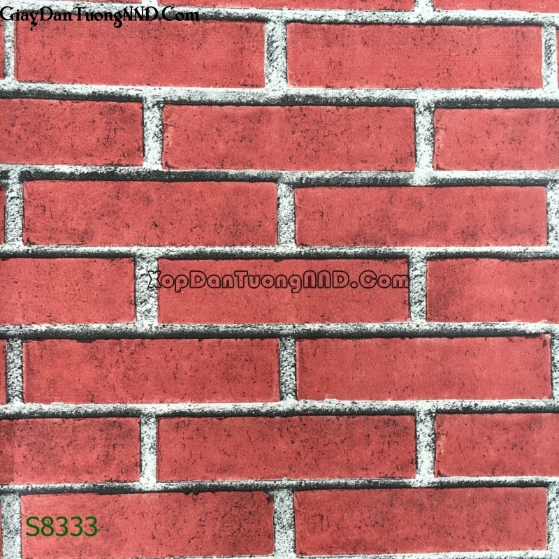 Ảnh chụp chi tiết sản phẩm Mẫu giấy dán tường giả gạch đỏ Ý mã S33