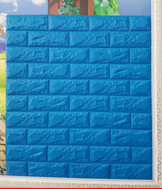 Mẫu xốp dán tường chống ẩm màu xanh dương